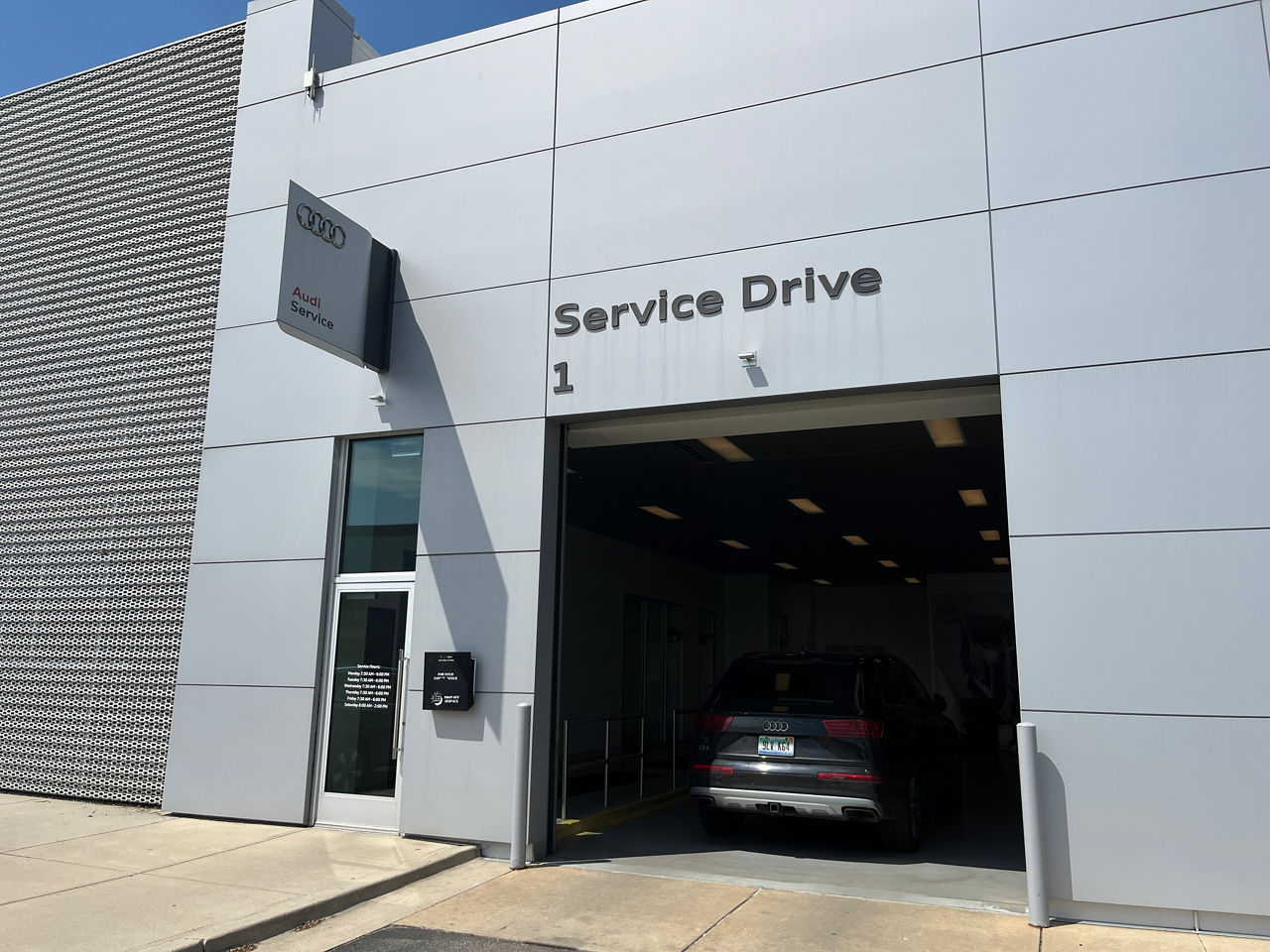 Audi service center. 